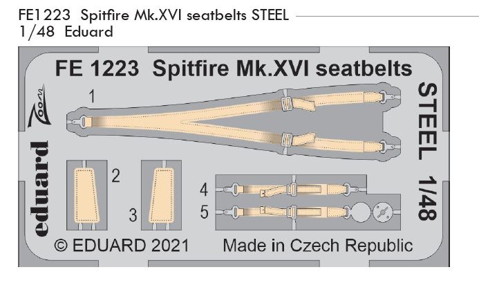 1/48 Spitfire Mk.XVI seatbelts STEEL (EDUARD)