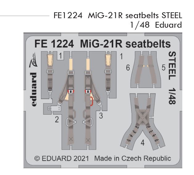 1/48 MiG-21R seatbelts STEEL (EDUARD)