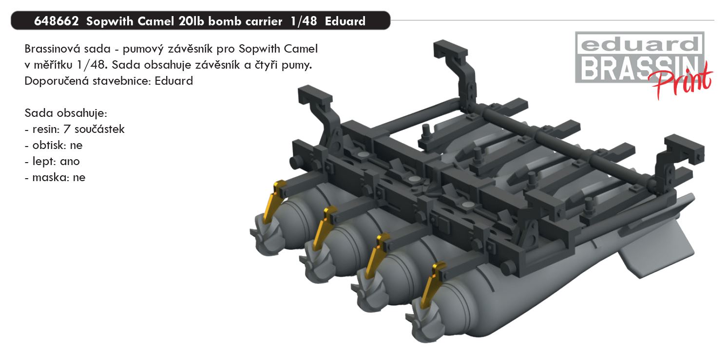 1/48 Sopwith Camel 20lb bomb carrier (EDUARD)