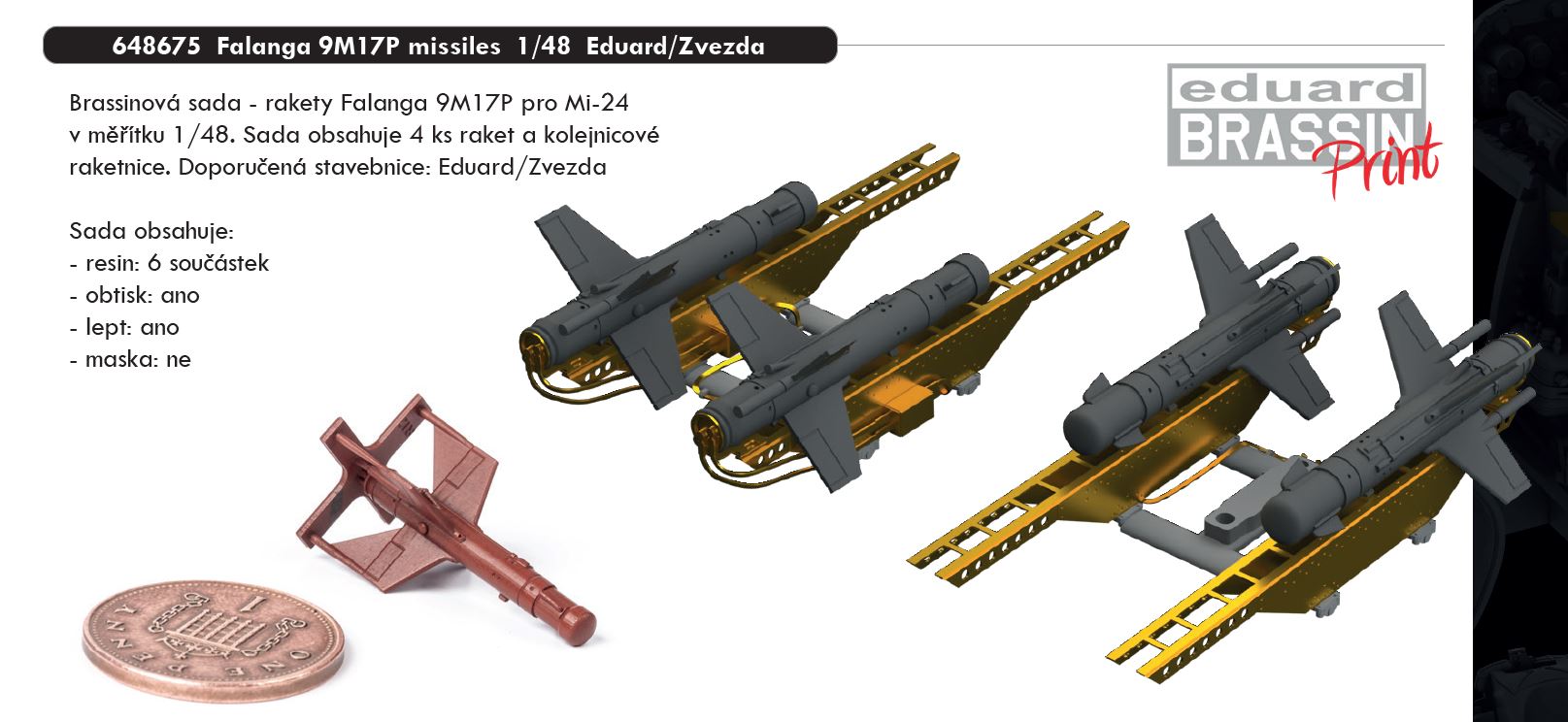 Fotografie 1/48 Falanga 9M17P missiles (EDUARD/ZVEZDA)