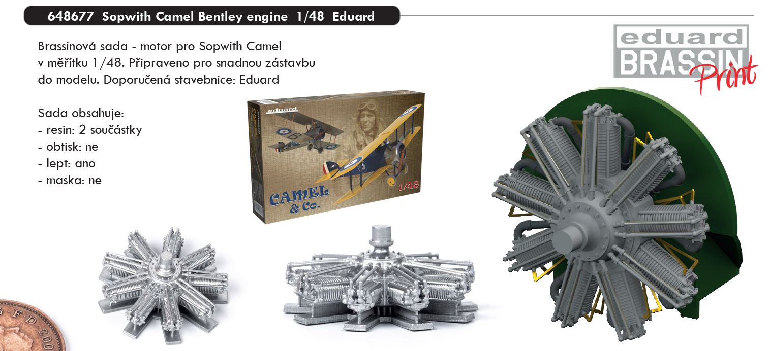1/48 Sopwith Camel Bentley engine (EDUARD)