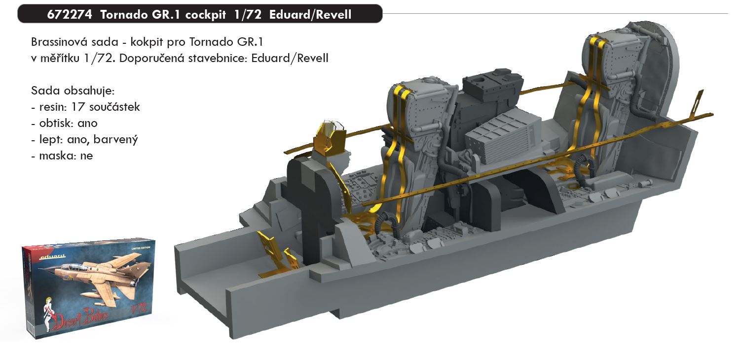 Fotografie 1/72 Tornado GR.1 cockpit (EDUARD/REVELL)