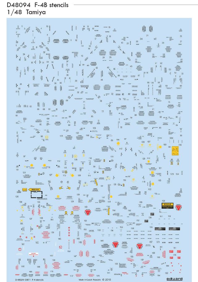 1/48 F-4B stencils (TAMIYA)