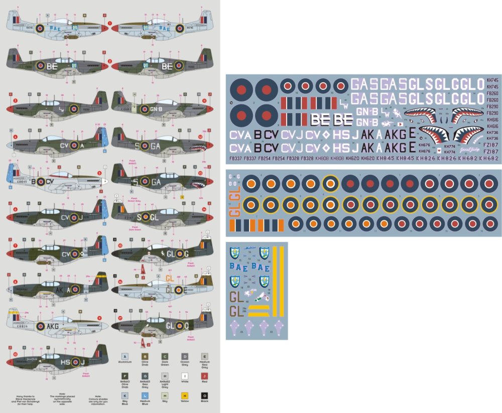 1/72 DAF Mustangs over Italy, 1944-45 (17x camo)