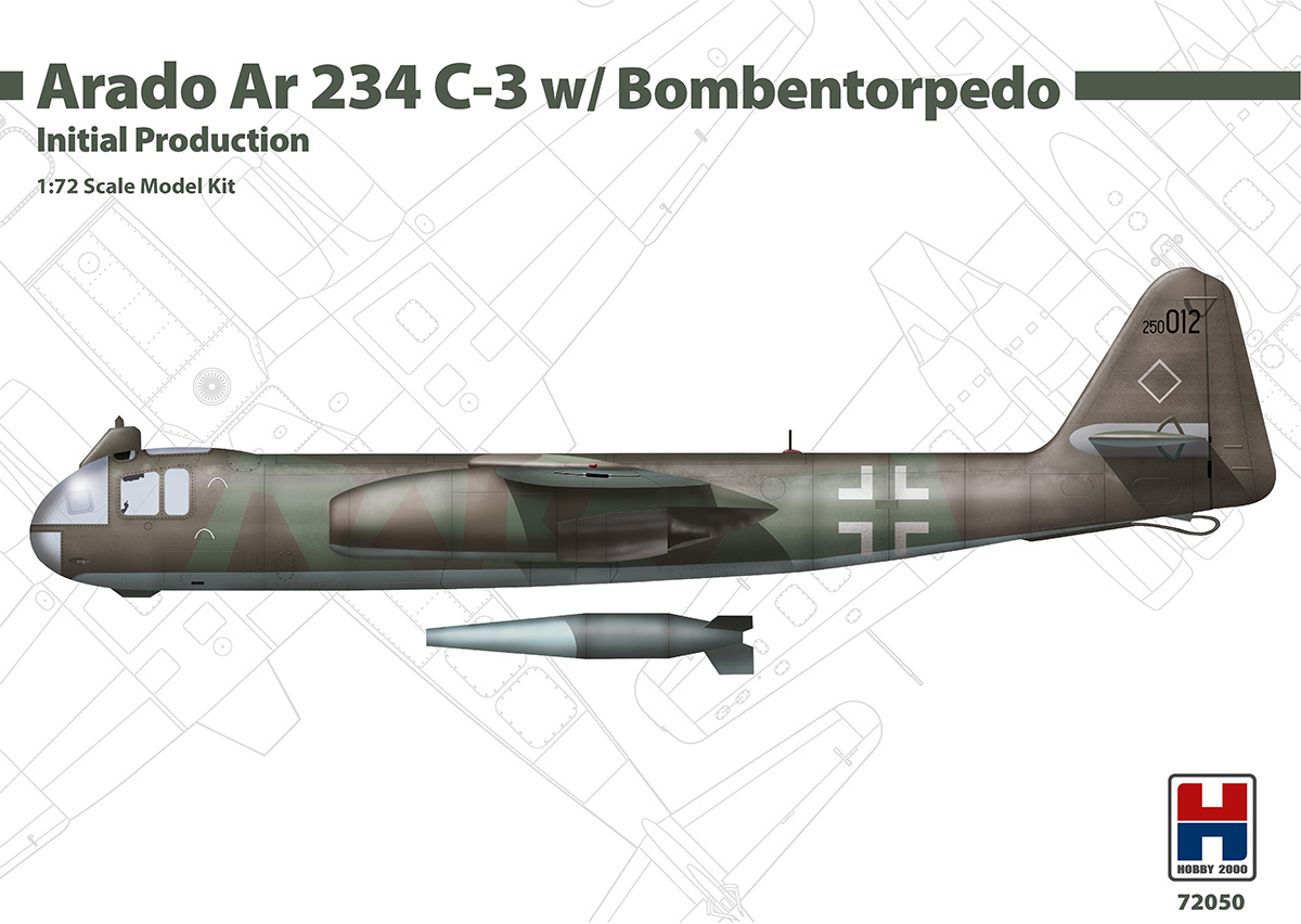 1/72 Arado Ar 234 C-3 w/ Bombentorpedo Initial Production - DRAGON + CARTOGRAF