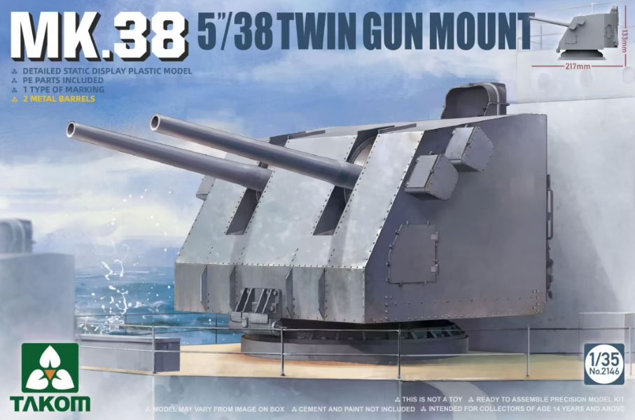 1/35 MK.38 5''/38 TWIN GUN MOUNT