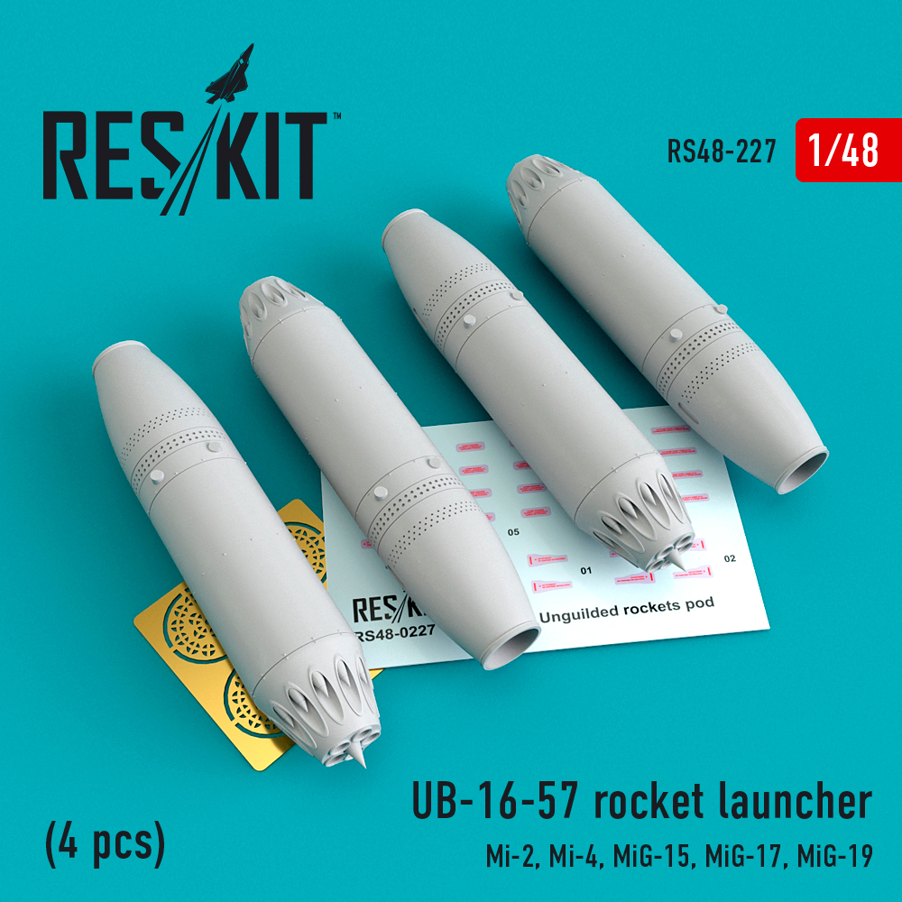 1/48 UB-16-57 rocket launcher (4 pcs.)