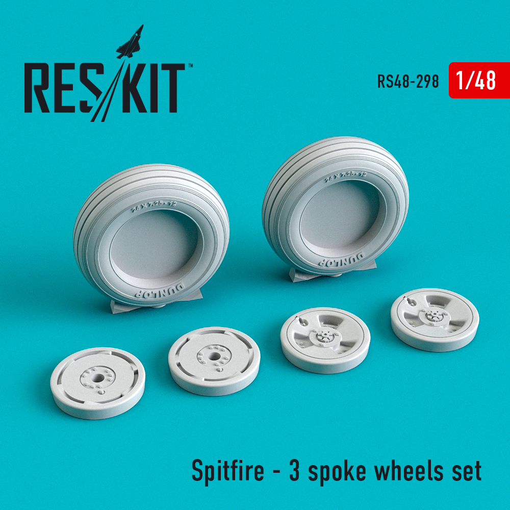 1/48 Spitfire - 3 spoke wheels set
