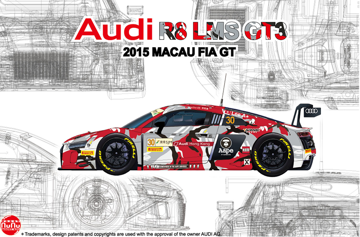 Fotografie 1/24 Audi Hong Kong R8 2015 MACAU GT