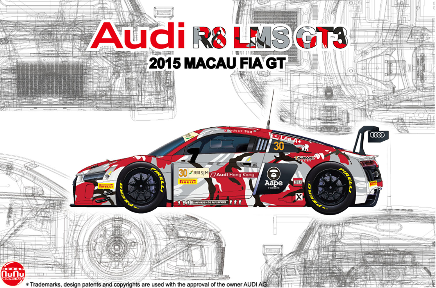 1/24 Audi Hong Kong R8 2015 MACAU GT