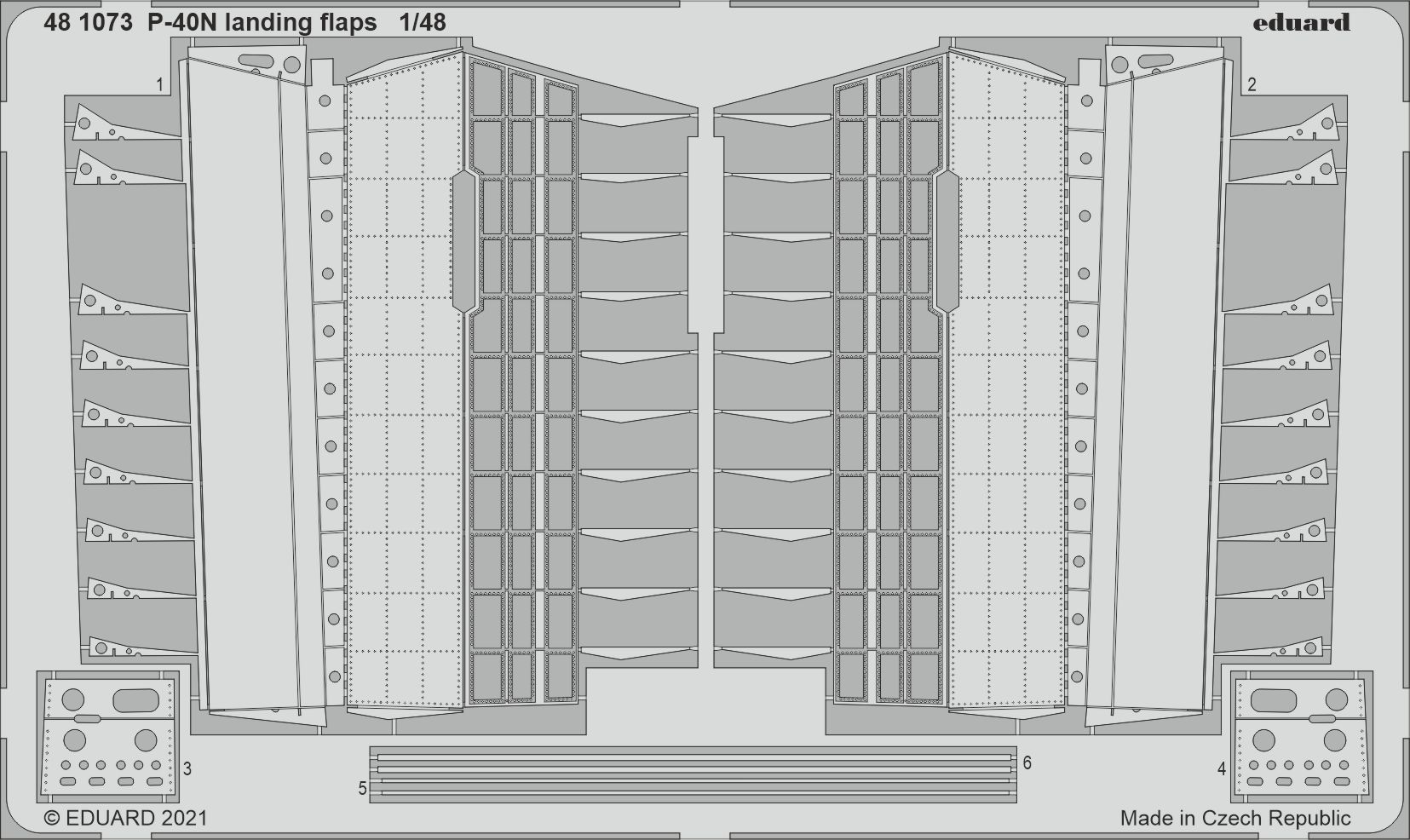 1/48 P-40N landing flaps (ACADEMY)