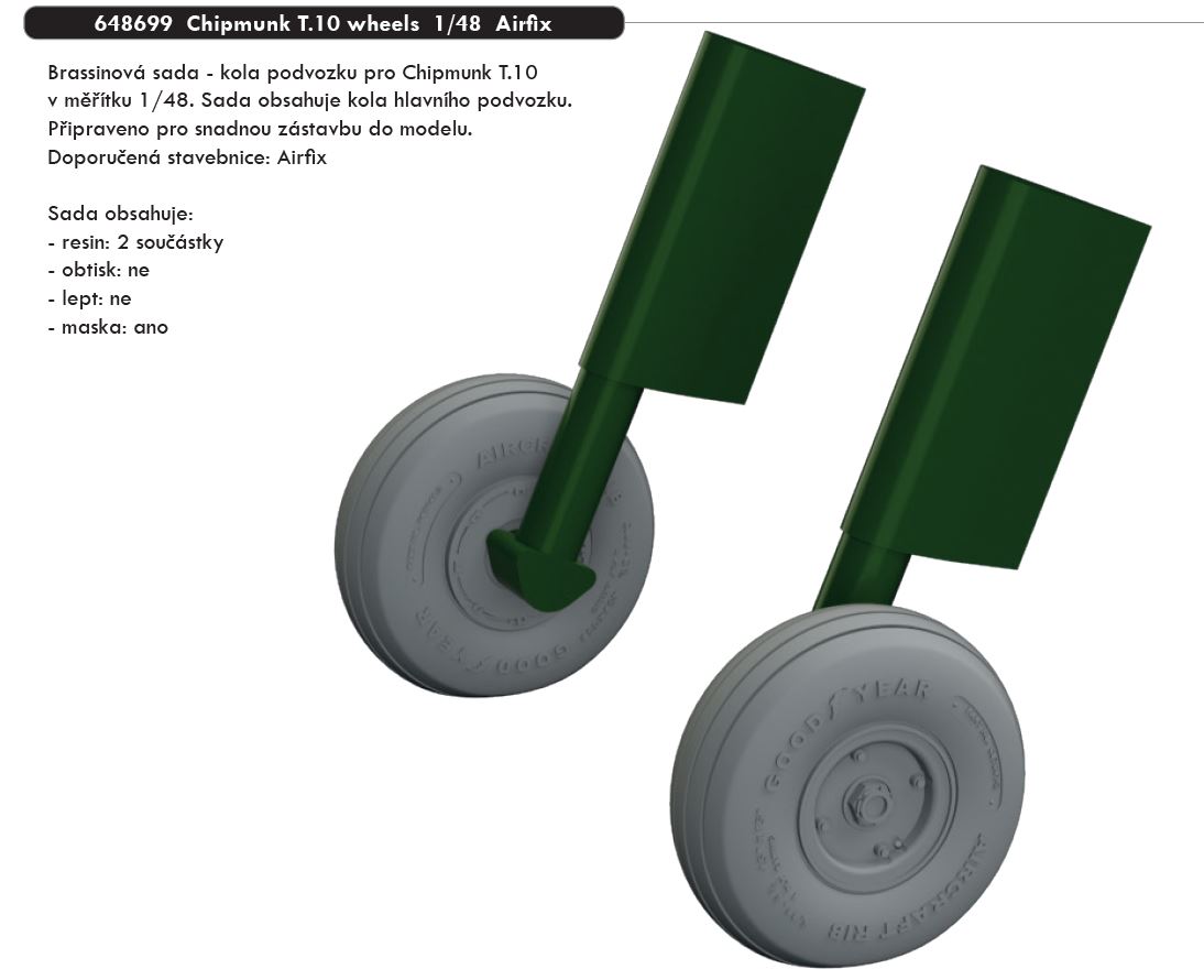 Fotografie 1/48 Chipmunk T.10 wheels (AIRFIX)