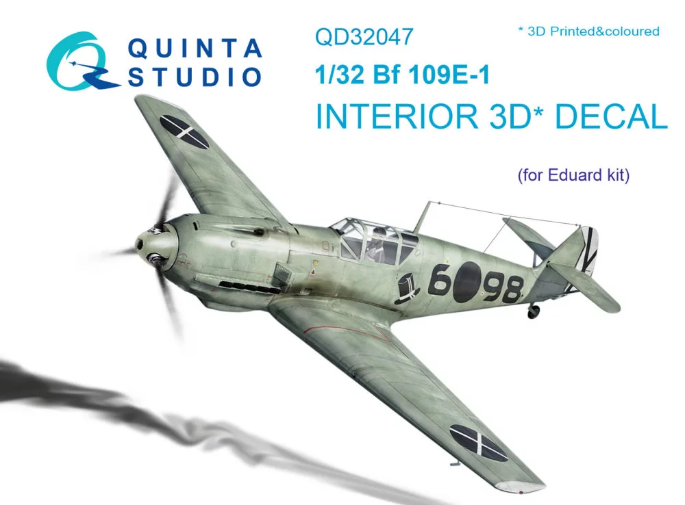 1/32 Bf 109E-1 3D-Print&colour Interior (EDU)