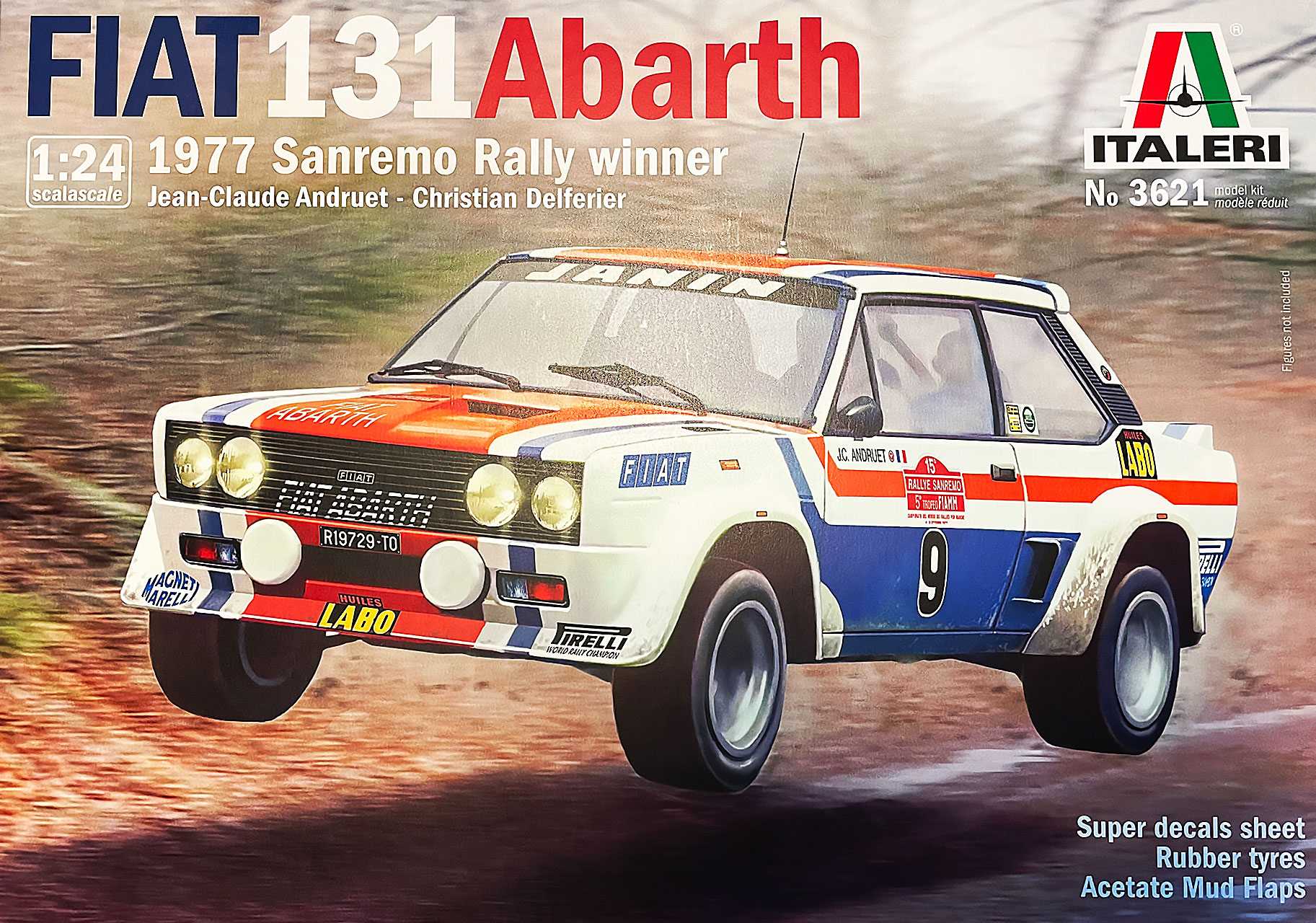 Model Kit auto 3621 - Fiat 131 Abarth 1977 San Remo Rally Winter (1:24)