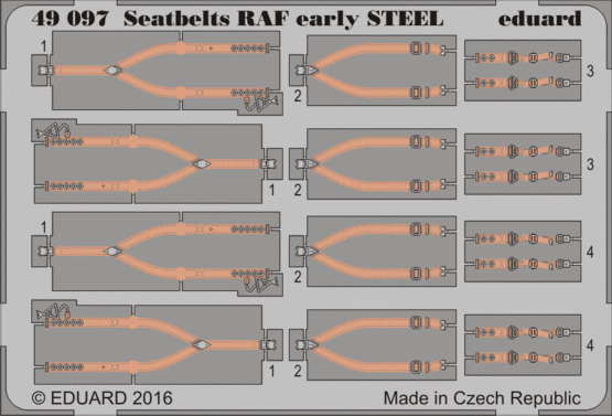 1/48 Seatbelts RAF early STEEL