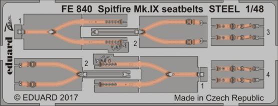 1/48 Spitfire Mk.IX seatbelts STEEL (EDUARD)