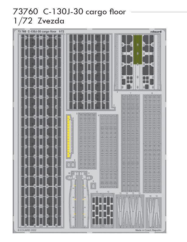 1/72 C-130J-30 cargo floor (ZVEZDA)