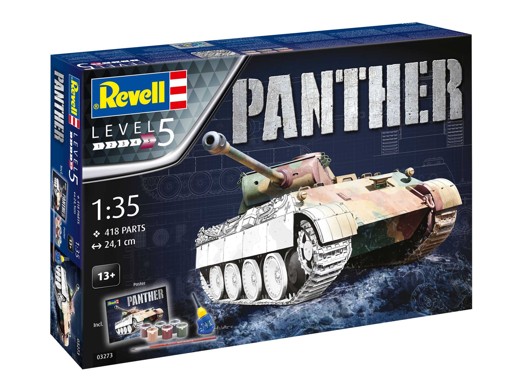 Gift-Set ModelKit tank 03273 - Panther Ausf. D (1:35)