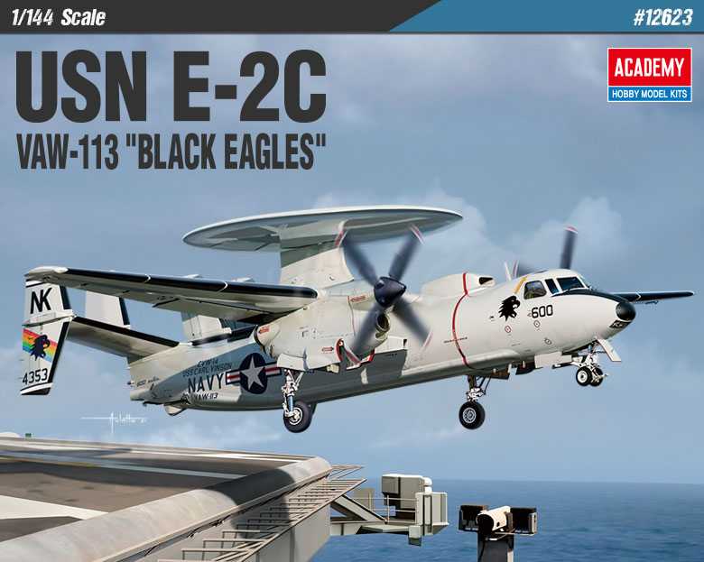 Fotografie Model Kit letadlo 12623 - USN E-2C VAW-113 "BLACK EAGLES" (1:144)