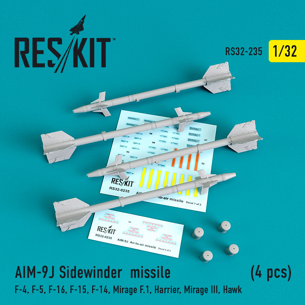 1/32 AIM-9J Sidewinder missile (4 pcs.)