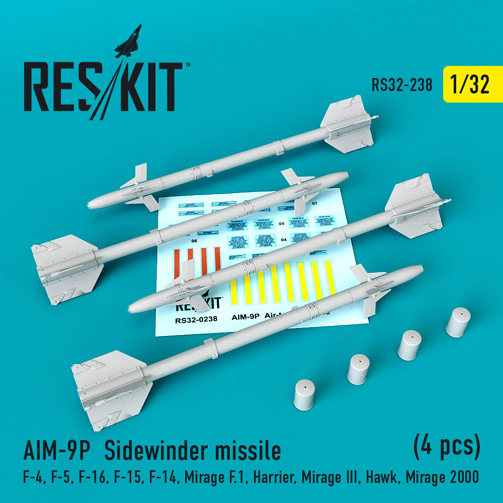 1/32 AIM-9P Sidewinder missile (4 pcs.)