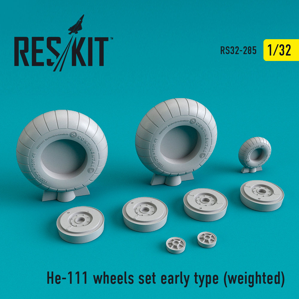 1/32 He-111 wheels set early type (weighted)