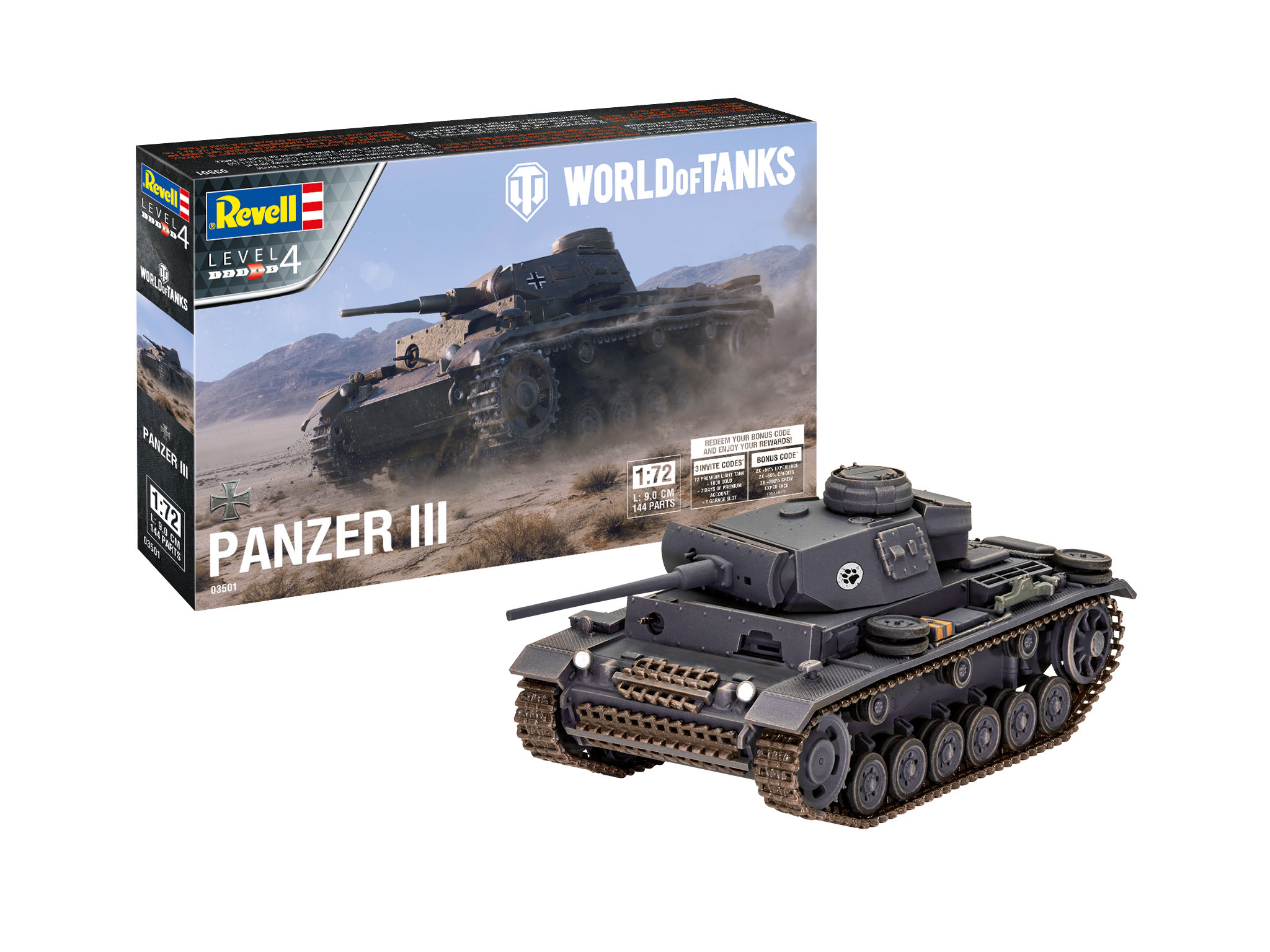 Plastic ModelKit World of Tanks 03501 - PzKpfw III Ausf. L (1:72)