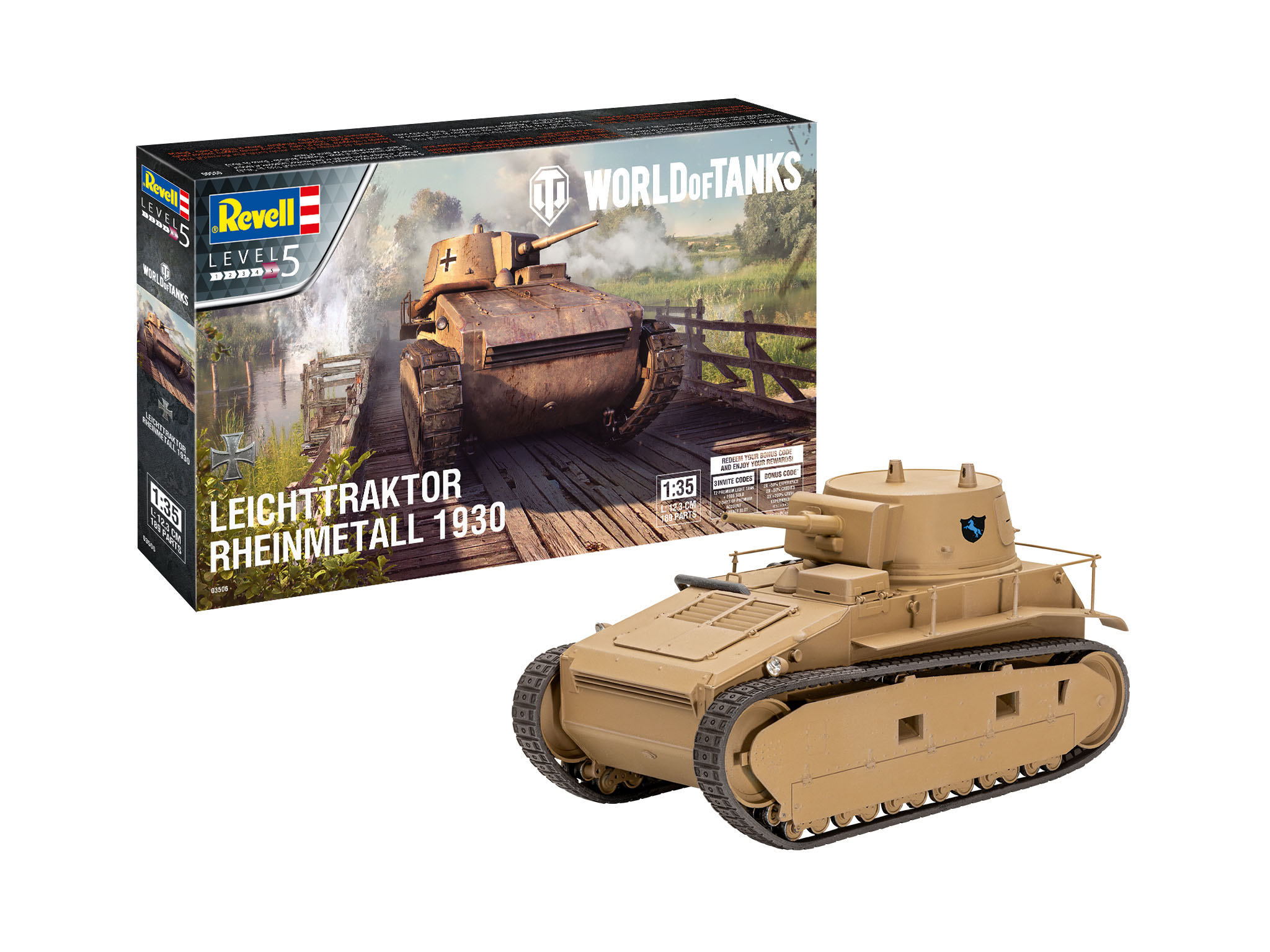 Plastic ModelKit World of Tanks 03506 - Leichttraktor Rheinmetall 1930 (1:35)