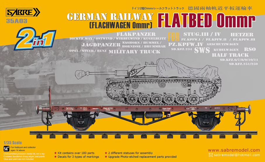 1/35 German Railway FLATBED Ommr