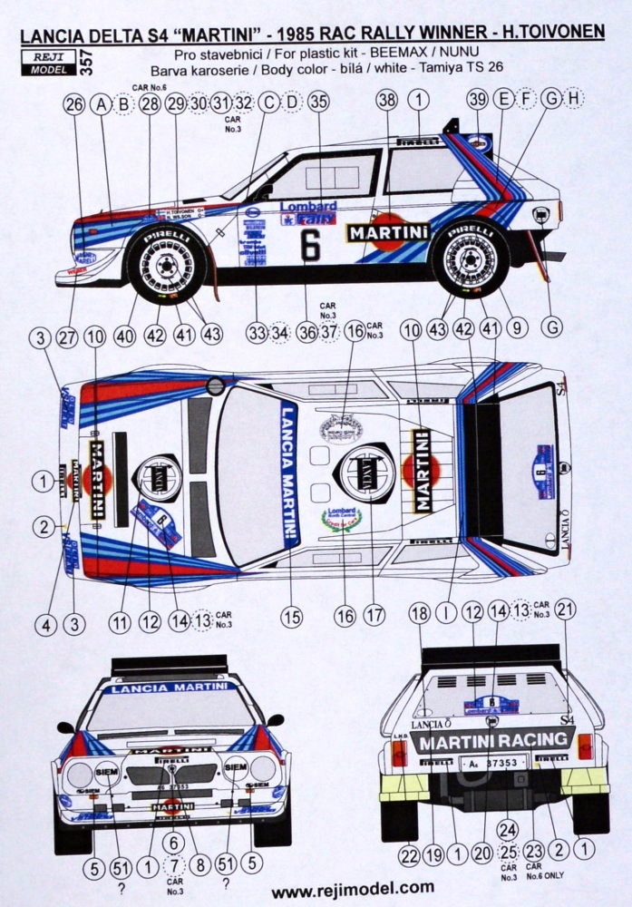 1/24 Lancia Delta S4 - RAC Rally Winner 1985