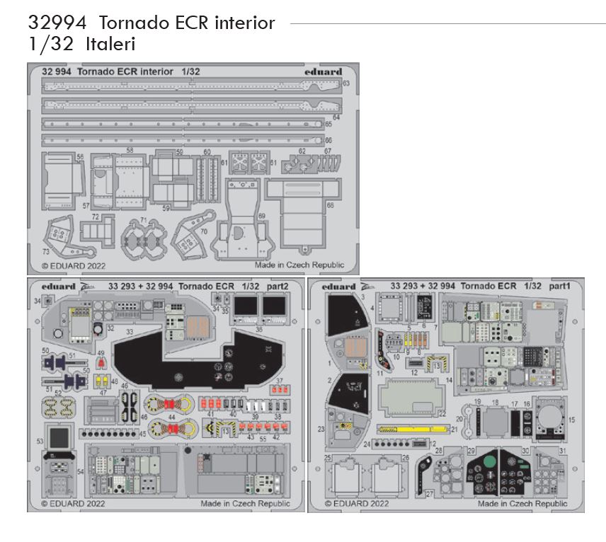 Fotografie 1/32 Tornado ECR interior (ITALERI)