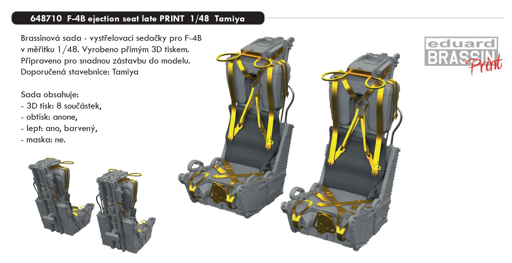 1/48 F-4B ejection seats late PRINT (TAMIYA)