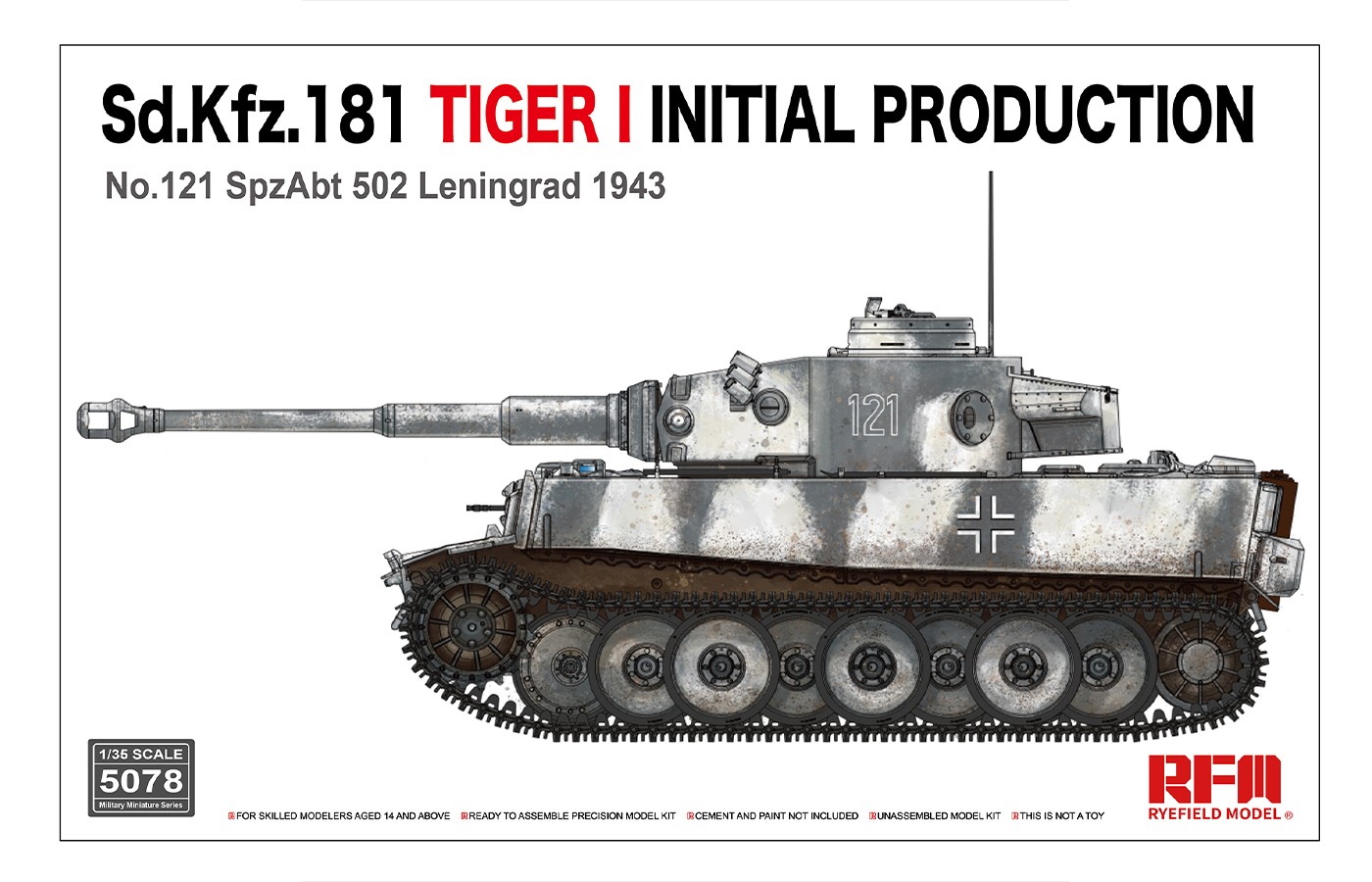 1/35 Sd.Kfz.181 Tiger I Initial Production (No.121 SpzAbt. 502 Leningrad 1943)
