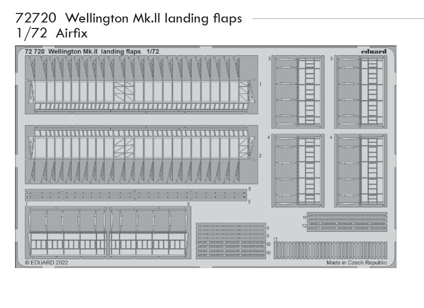 Fotografie 1/72 Wellington Mk.II landing flaps (AIRFIX)