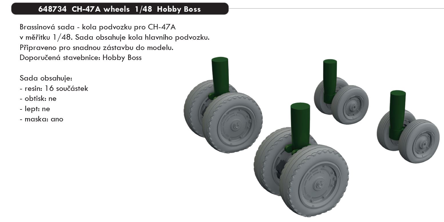 1/48 CH-47A wheels (HOBBY BOSS)