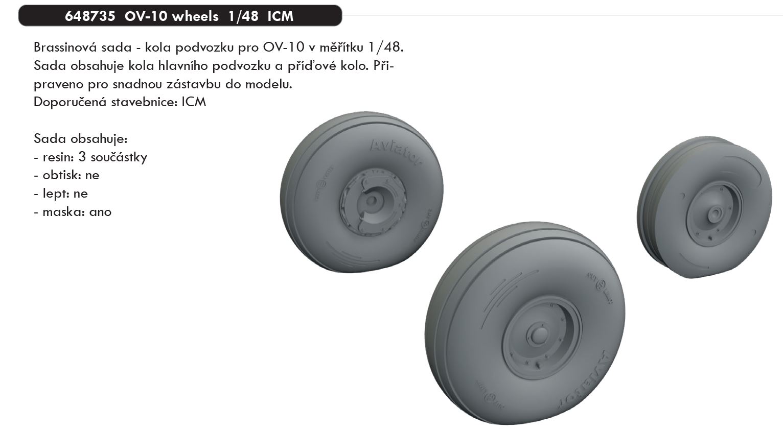 1/48 OV-10 wheels (ICM)