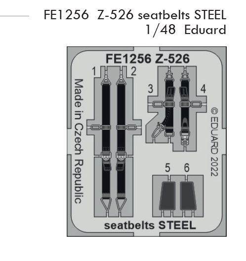 1/48 Z-526 seatbelts STEEL (EDUARD)