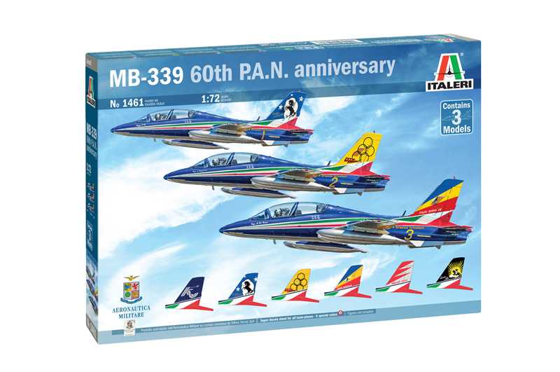 Fotografie Model Kit letadlo 1461 - Macchi MB 339 P.A.N. 60th Anniversary Special Livery (1:72)