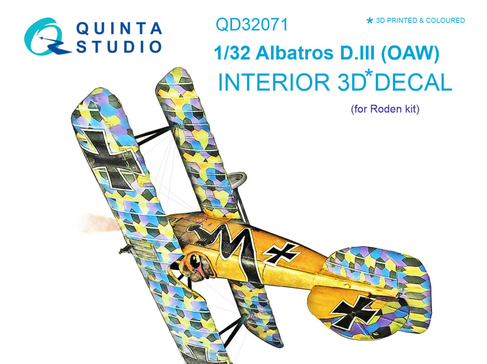1/32 Albatros D.III OAW 3D-Print&col.Inter. (RDN)