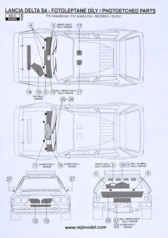 1/24 Lancia Delta S4 upgrade (PE set)