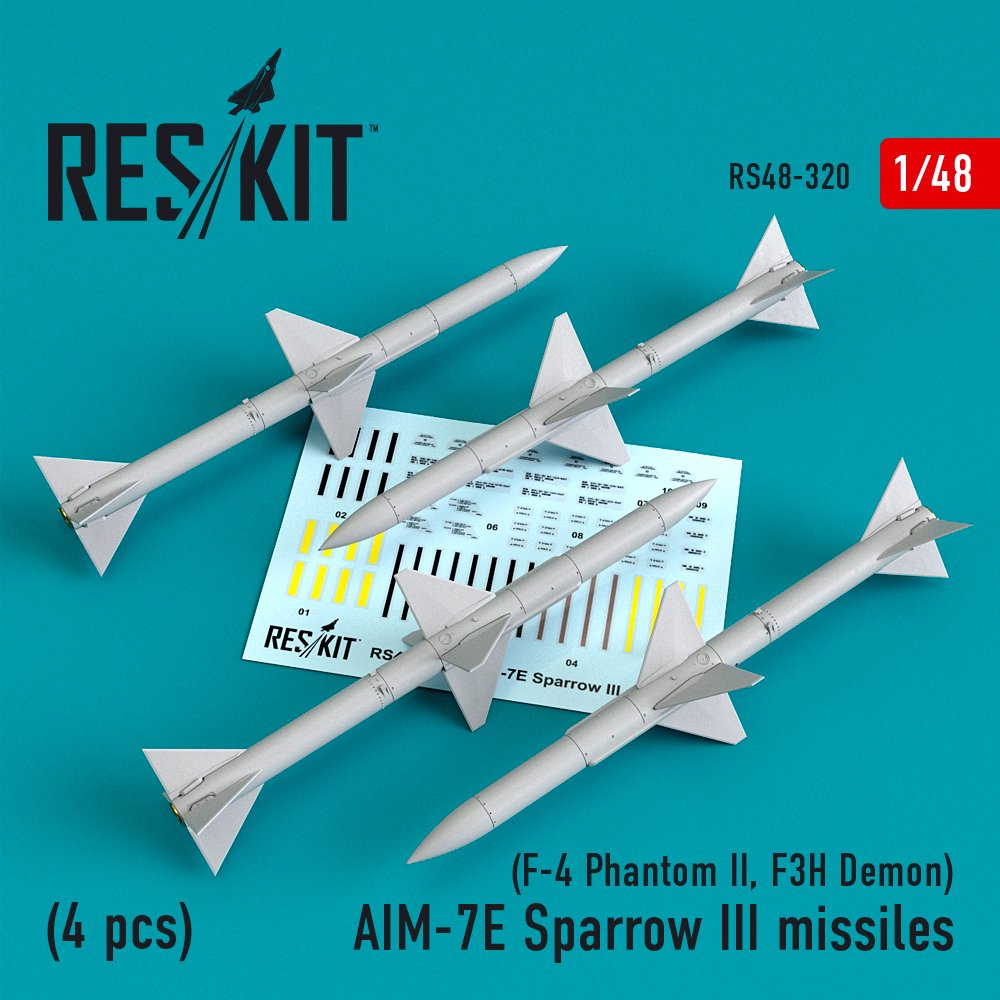 1/48 AIM-7E Sparrow III missiles (4 pcs.)