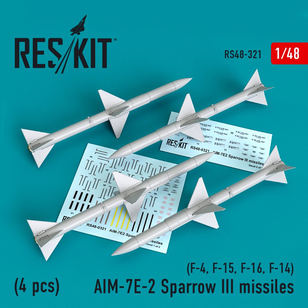 1/48 AIM-7E-2 Sparrow III missiles (4 pcs.)