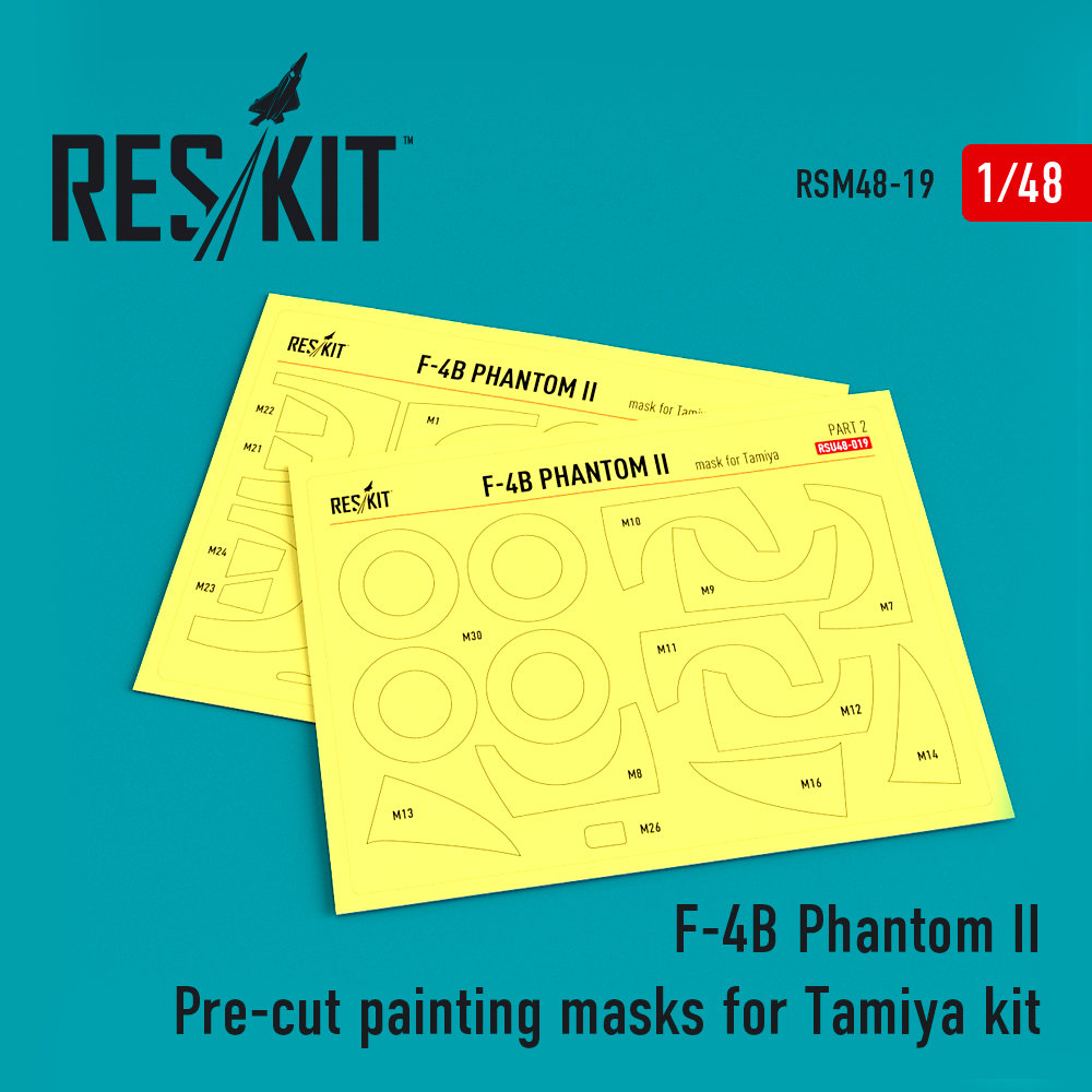 1/48 F-4B Phantom II Pre-cut painting masks (TAM)