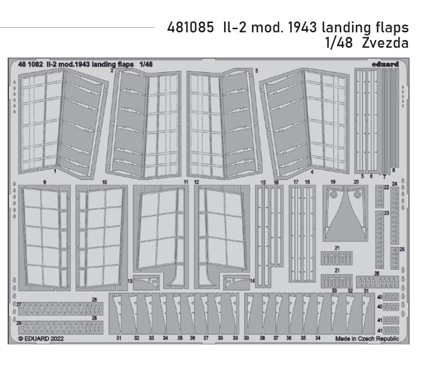 1/48 Il-2 mod. 1943 landing flaps (ZVEZDA)