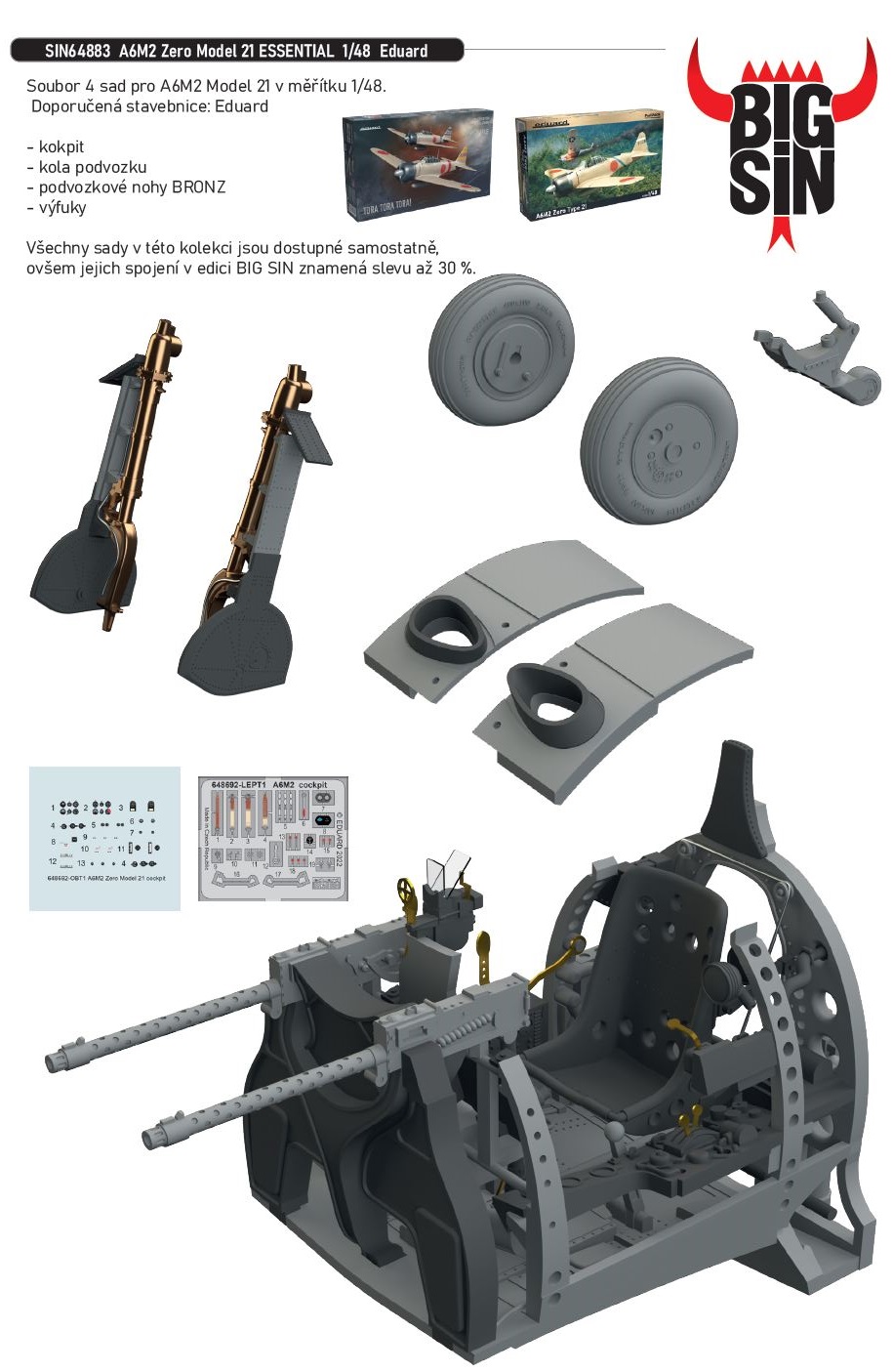 Fotografie 1/48 A6M2 Zero Model 21 ESSENTIAL (EDUARD)
