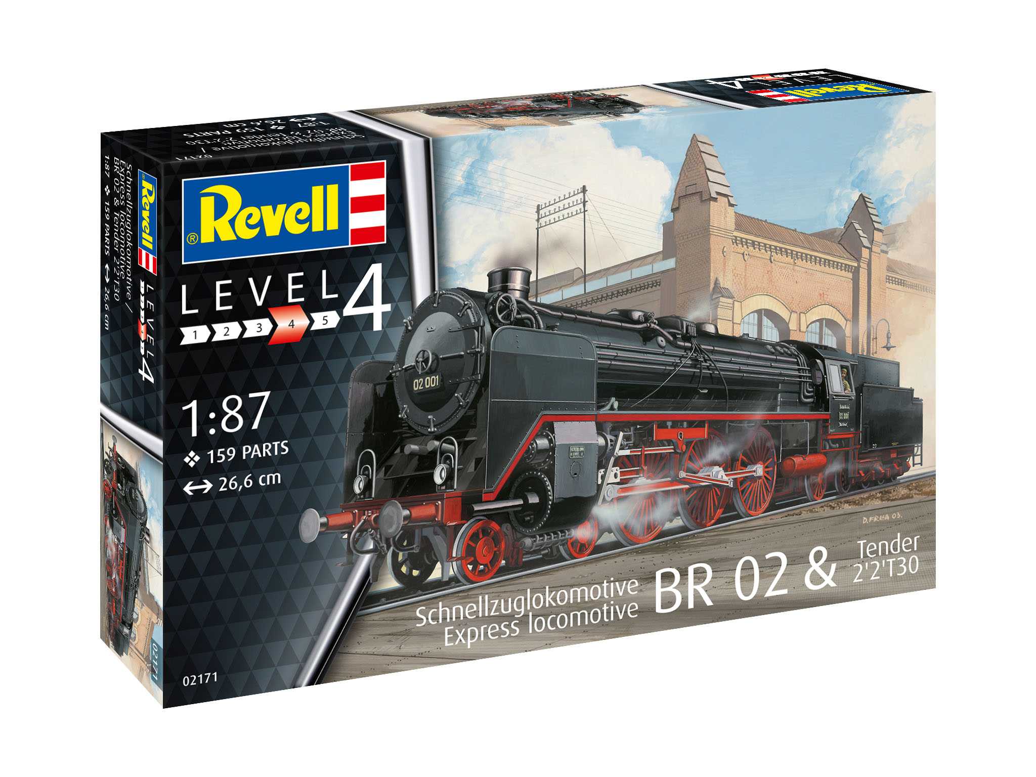 Fotografie Plastic ModelKit lokomotiva 02171 - Express locomotive BR 02 & Tender 2'2'T30 (1:87)