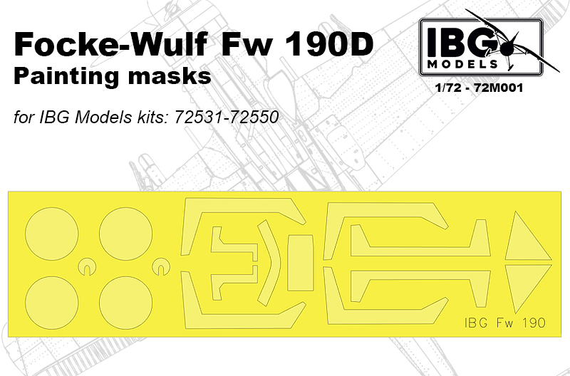 1/72 Focke-Wulf Fw 190D Painting Mask set