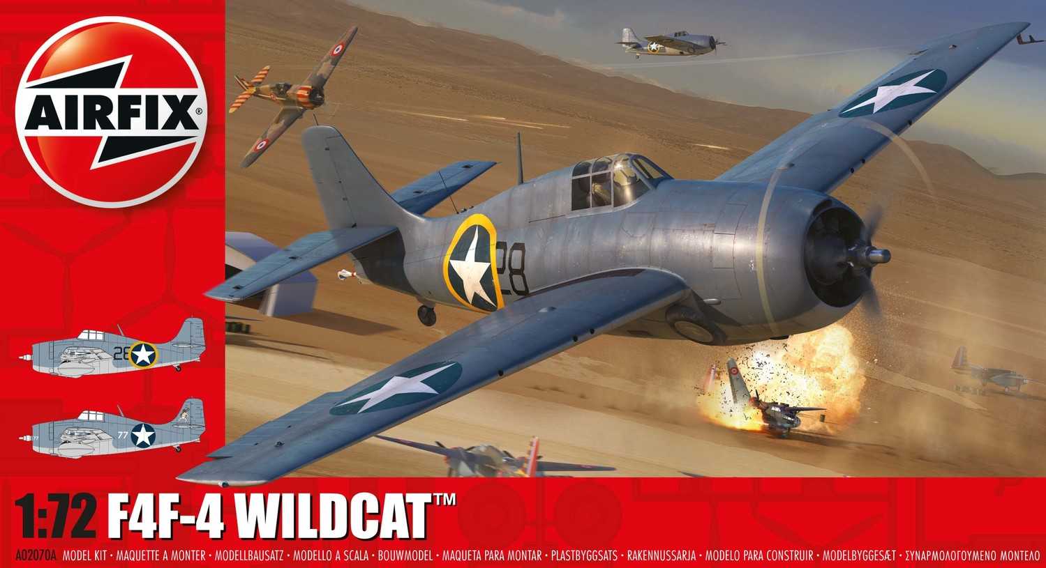 Classic Kit letadlo A02070A - Grumman F4F-4 Wildcat (1:72)