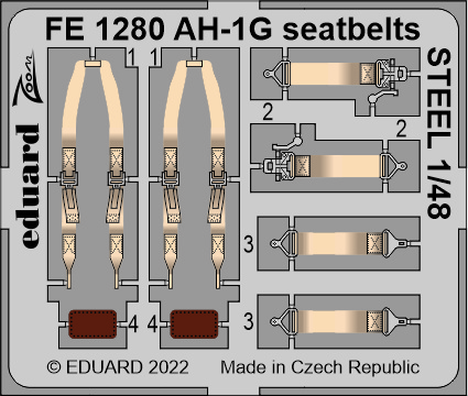 1/48 AH-1G seatbellts STEEL (SPECIAL HOBBY)
