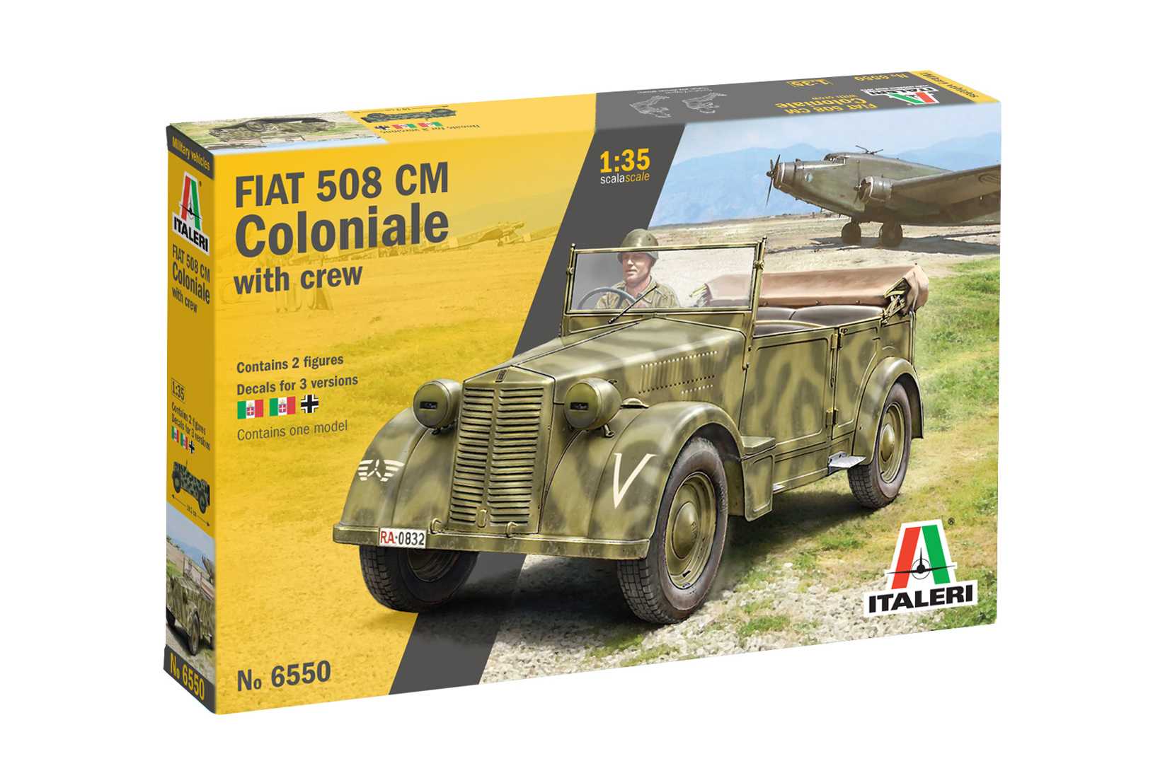 Fotografie Model Kit tank 6550 - 508 CM "COLONIALE" STAFF CAR (1:35)